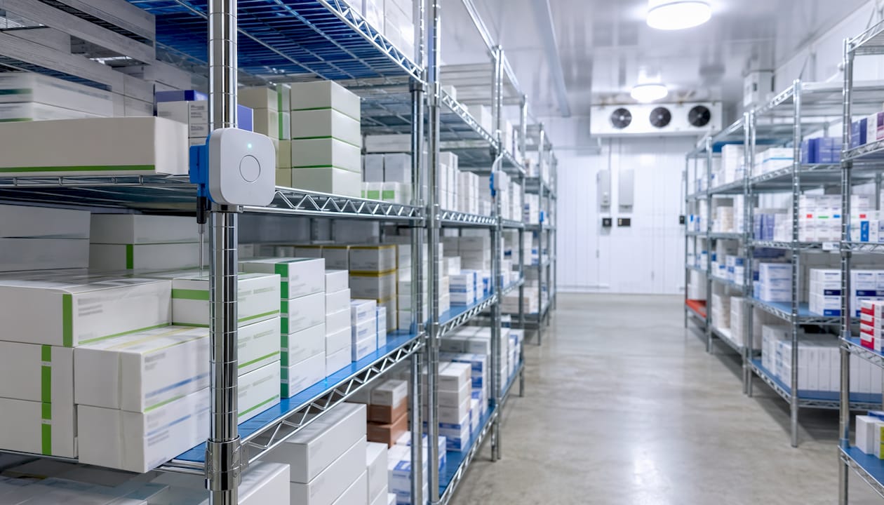 Cold storage pharmaceutical temperature validation scene
