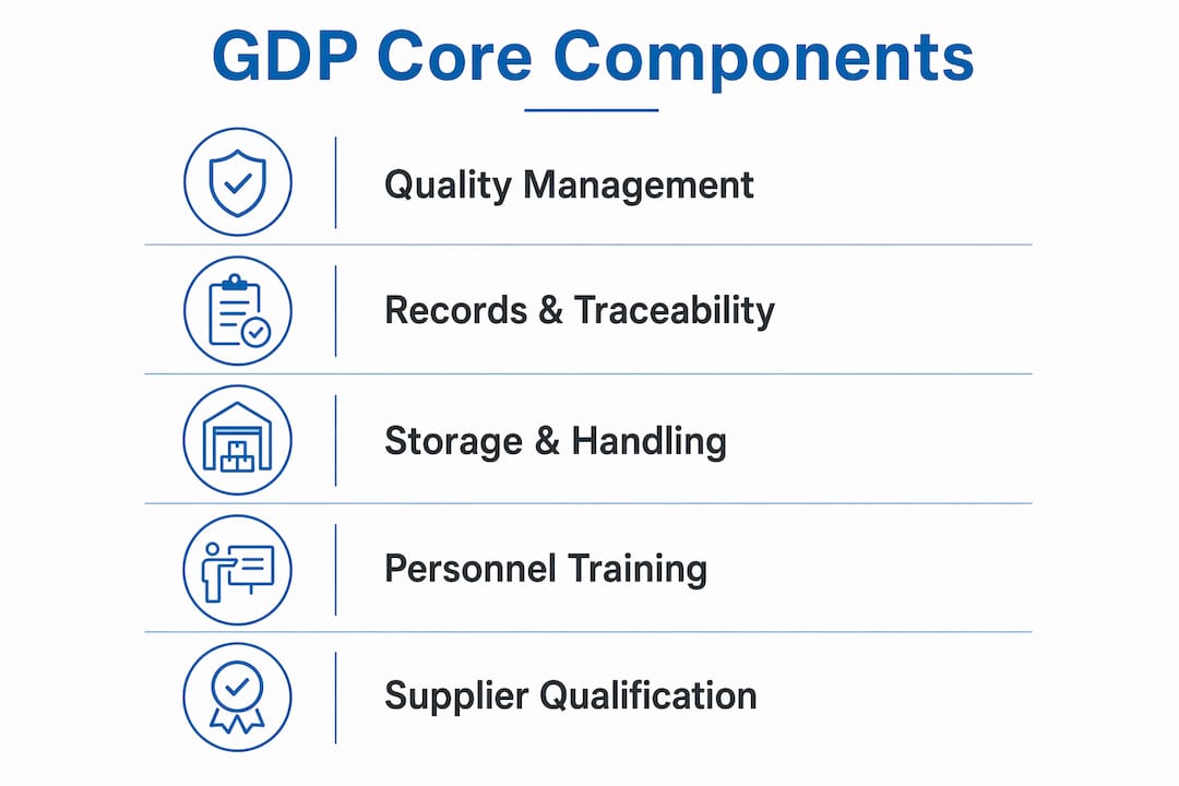 Infographic illustrating core GDP components